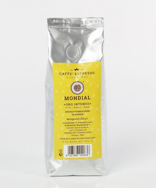 Mondial Oro Intenso Espressobohnen - 250g - Holzröstung