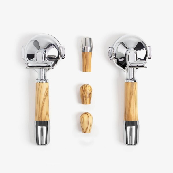 ECM Holzsiebträgerset mit Kipphebeln und zwei Siebträgern V1 - made...